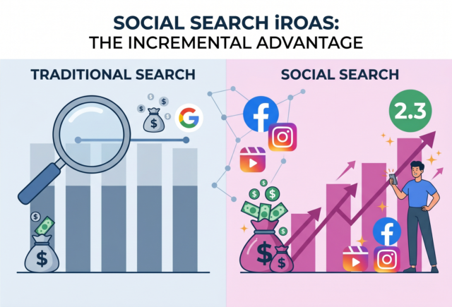 深度报告：社交搜索崛起，Meta 拉新 iROAS 高出传统搜索 2.3 倍